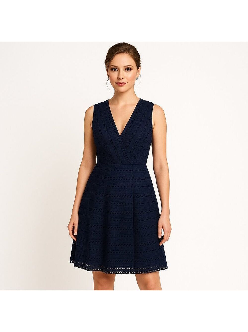 Marc New York Navy Lace Sleeveless Mini Dress Small NWT